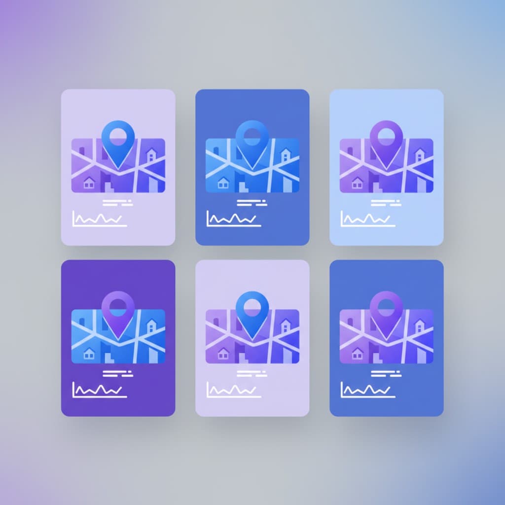 Six DealMachine alternatives shown as AI-powered driving for dollars app cards on a stylized property map