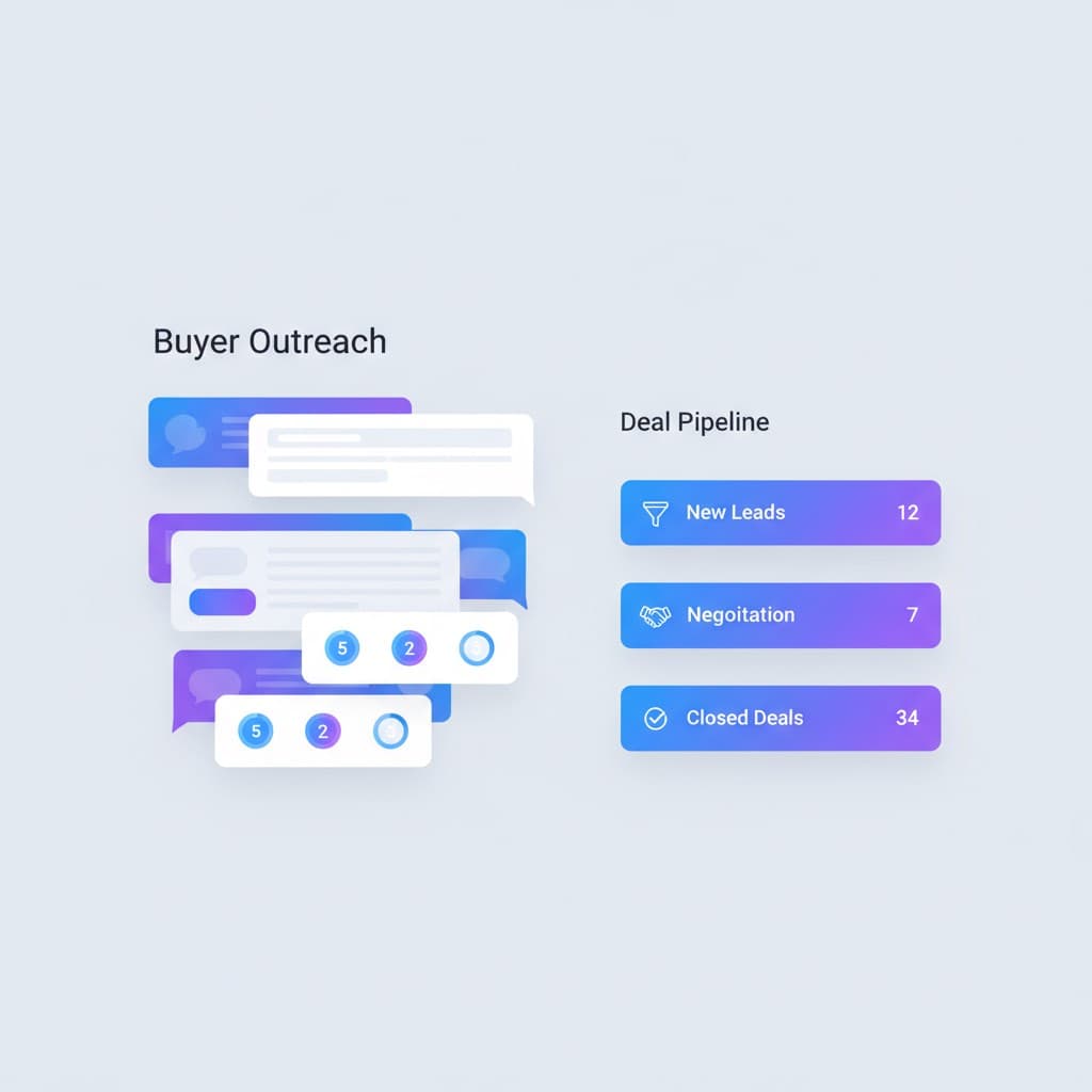 InvestorLift Alternatives: 7 AI Dispo Tools for Wholesalers Dashboard mockup illustrating investorlift alternatives with AI-powered buyer outreach and dispo pipeline tracking