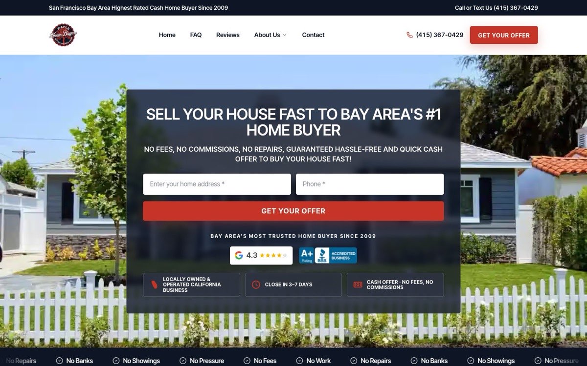 Maple Home Buyers website built by White Space Solutions
